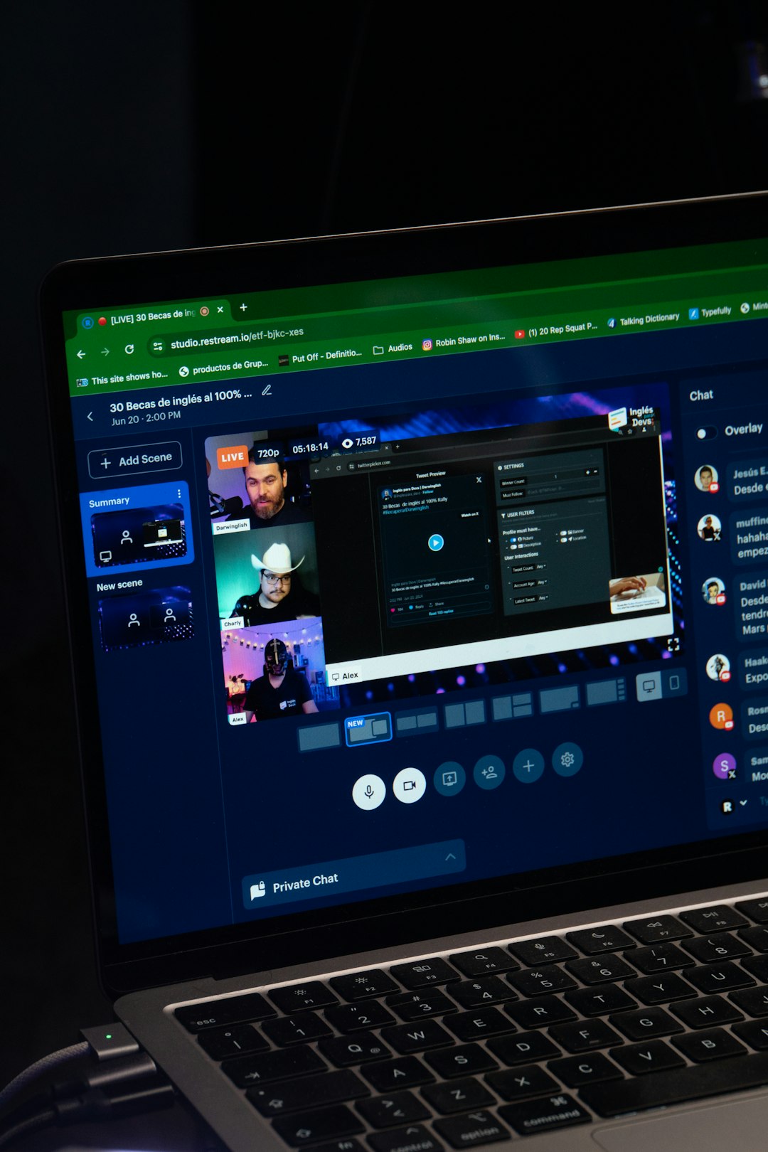 Live stream en Macbook
